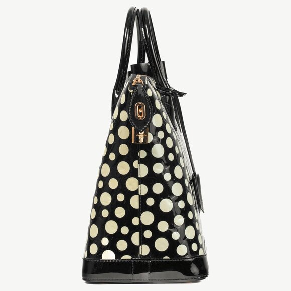 Louis Vuitton x Yayoi Kusama Lockit MM Infini Noir Monogram Vernis Dots Tote - Picture 3 of 14